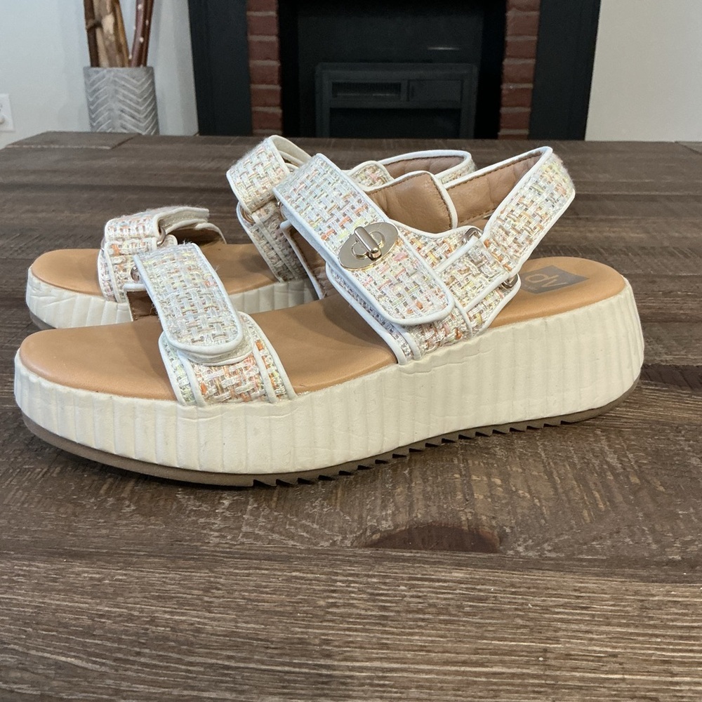 Dolce Vita Women’s Raffia Folley Platform Sandals Size 9.5